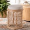 Bali & Pari Junius Bohemian Natural Rattan Ottoman Footstool 244-13666-ZORO - alternate 2